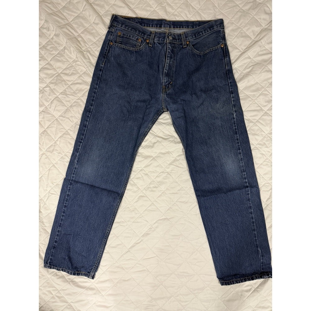 Levis 505 38X32 Actual 37X30 Mens Blue Jeans 100% Cotton